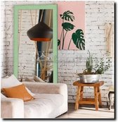 Spiegel in Aziatische stijl Komodo Jade Groen medium 39mm           Buitenmaat 84x110cm