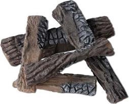 5-delig-keramiek-houtset-keramisch-groot-sfeerhaard-bio-ethanol-hout-haard  | bol.com