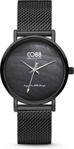 CO88 Collection 8CW-10053 - Horloge - mesh - zwart - ø 32 mm
