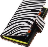 Zebra booktype cover hoesje voor Microsoft Lumia 532