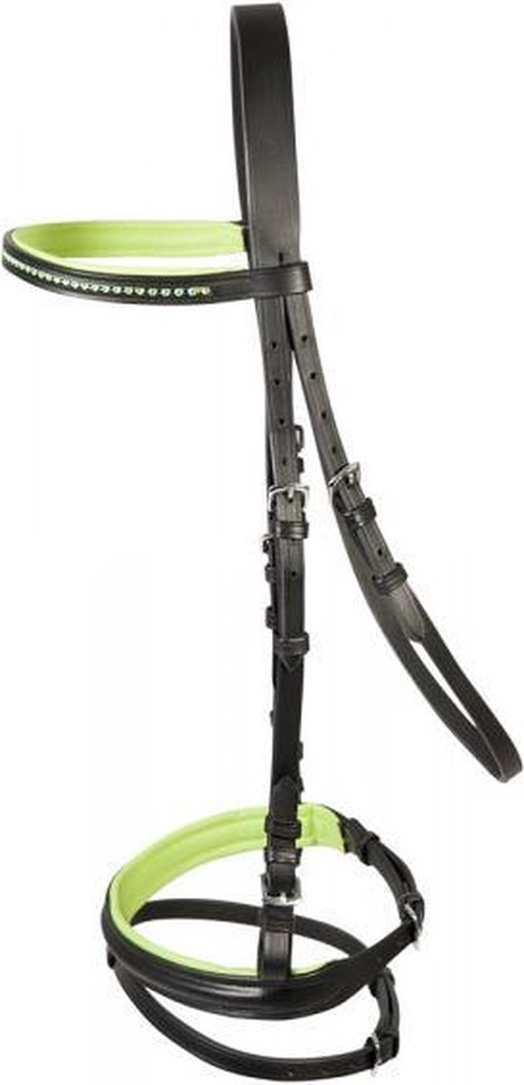 PFIFF trenshoofdstel ´Staines´ PONY Zwart-groen
