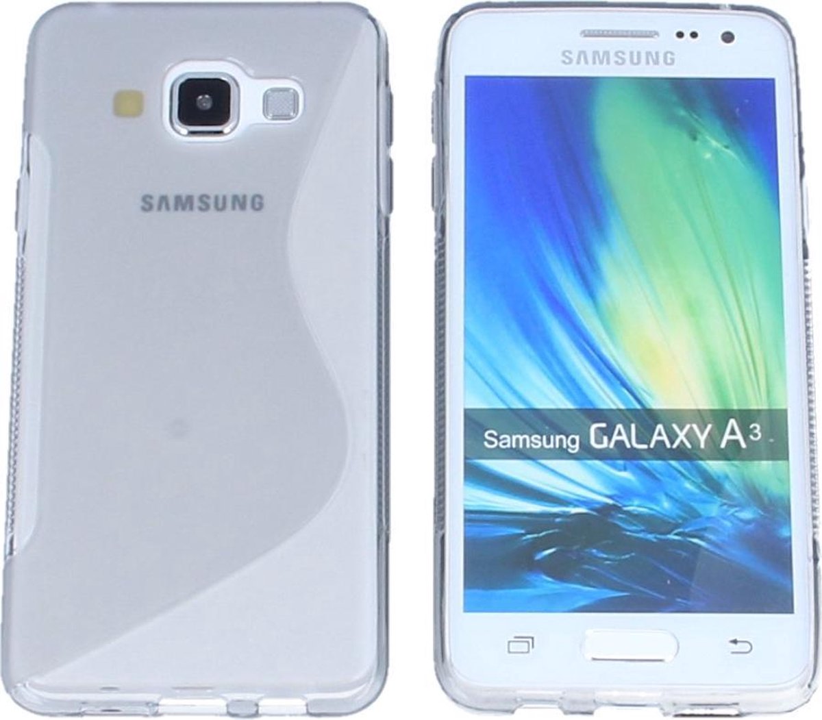 S Line Gel Silicone Case Hoesje Transparant Grijs Grey voor Samsung Galaxy A3 2017