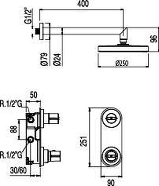 Tres Douchekraan 181175