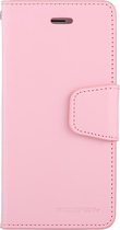 Let op type!! MERCURY GOOSPERY SONATA DIARY Series for iPhone 6 & 6s Horizontal Flip Leather Case with Holder & Card Slots & Wallet(Pink)