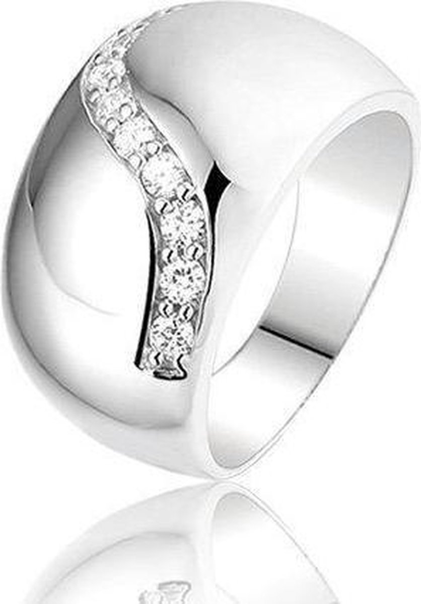 Montebello Ring Martine - 925 Zilver Gerhodineerd - 9mm - Maat 52-16.5mm