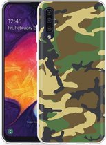 Galaxy A50 Hoesje Army Camouflage Green - Designed by Cazy