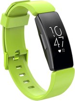 Siliconen Horloge Band Geschikt Voor Fitbit Inspire (HR) - Armband / Polsband / Strap Bandje / Sportband - Small - Lime Groen