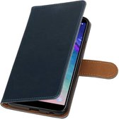 Blauw Pull-up Booktype Hoesje voor Samsung Galaxy A6 2018