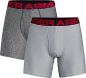 Under Armour Tech 6In 2 Pack Boxer Homme - Mod Grey Light Heather - Taille S.
