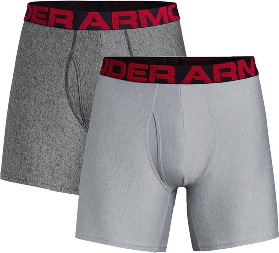 Under Armour Tech 6In 2 Pack Boxer Homme - Mod Grey Light Heather - Taille  S. | bol