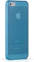 Apple iPhone 5, 5S, 0.35mm Ultra Thin Matte Soft Back Skin case Transparant Licht Blauw Light Blue