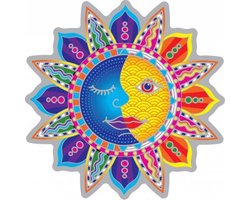 Suncatcher-sticker Sun Moon - 12 cm