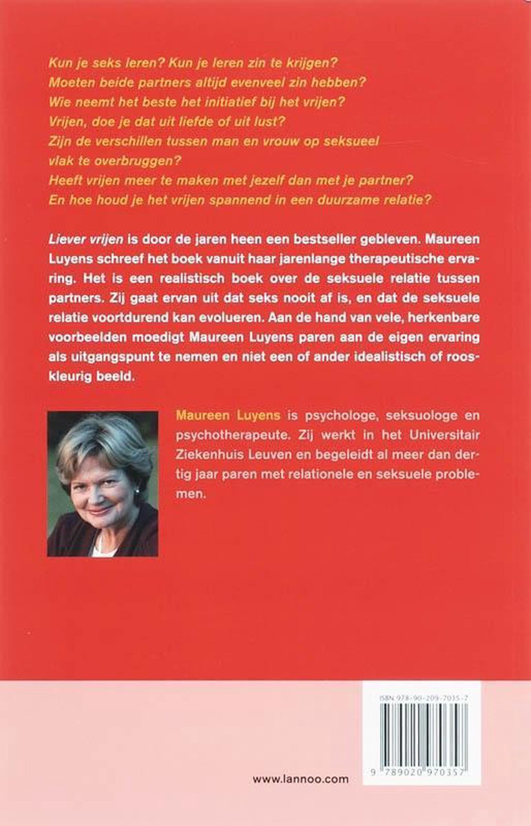 Liever vrijen - back cover