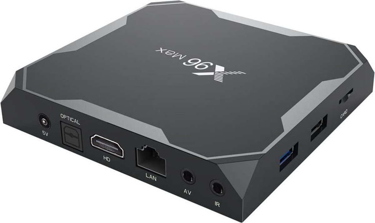 TVBOX X96 MAX AMLOGIC S905X2 Quadcore 2.0Ghz Android 8.1 met 4GB RAM en