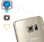 Batterij Cover + camera lens cover - Goud - geschikt voor de Samsung Galaxy S6 Edge - originele kwaliteit