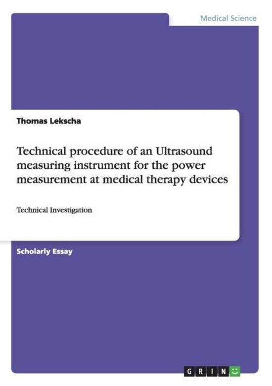 Technical procedure of an Ultrasound measuring instrument fo ... - cover