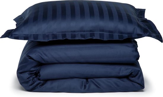 Damai Linea - Dekbedovertrek - 240x200/220 cm - Lits-jumeaux - Indigo + 2 kussenslopen 60x70 van Damai — afbeelding 2