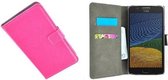 Roze Wallet Bookcase P Hoesje voor Motorola Moto G5