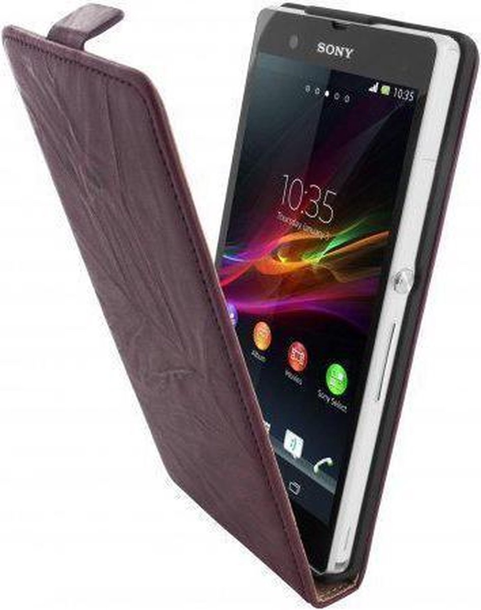 Mobiparts Vintage Flip Case Sony Xperia Z Rubin
