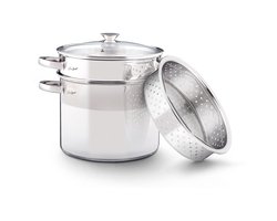 Lamart 3-delige pasta pan - ø22cm - 6 Liter - Alle Soorten Kookplaten