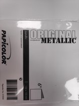 Papicolor Original Metallic Dubbele Kaart 132 x 132 mm Wit