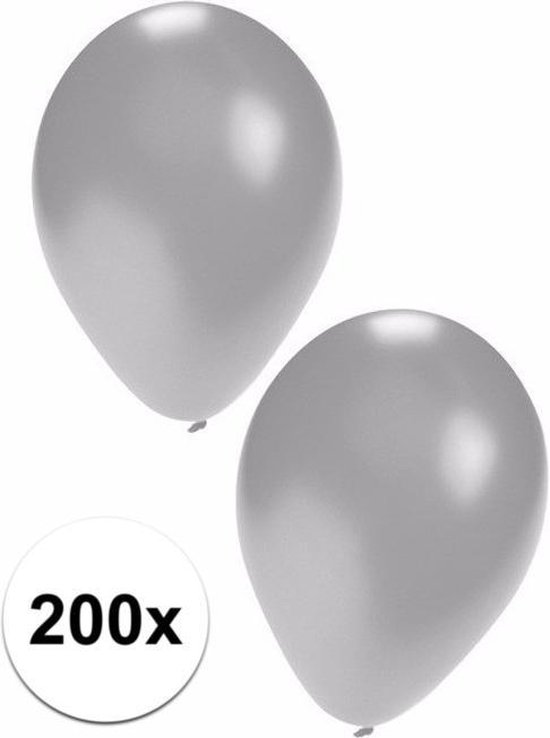 verachten timer hoek Zilveren ballonnen 200 stuks | bol.com