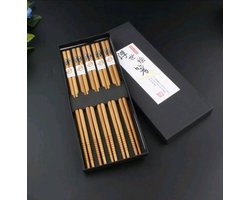 Chopsticks - Bamboe - 5 paar - Sushi - Giftset