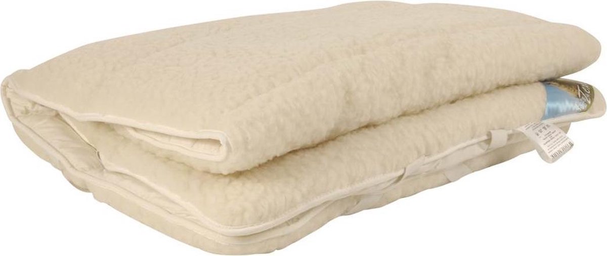 Snoozing Texel - Wol - Onderdeken - Lits-jumeaux - 180x210 cm - Wit