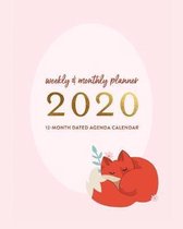 Weekly & Monthly Planner 2020 12-Month Dated Agenda Calendar
