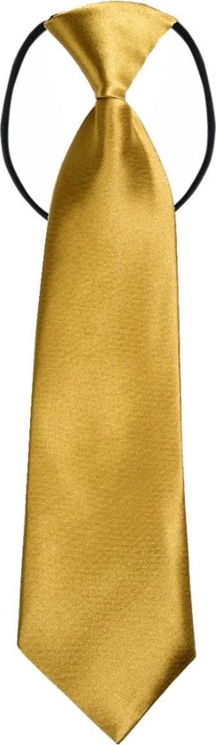 Fako Fashion® - Cravate pour enfants - Uni - Élastique - Or