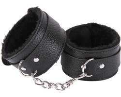 Pluche handboeien | bdsm | beginner | erotische speeltjes | zwart