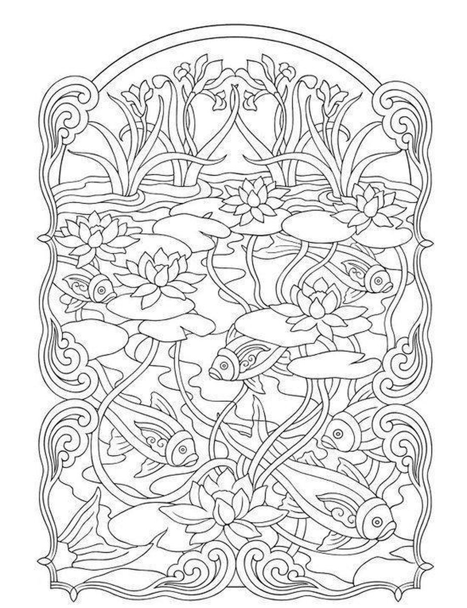 Creative Haven Art Nouveau Animal Designs Coloring Book, Marty Noble