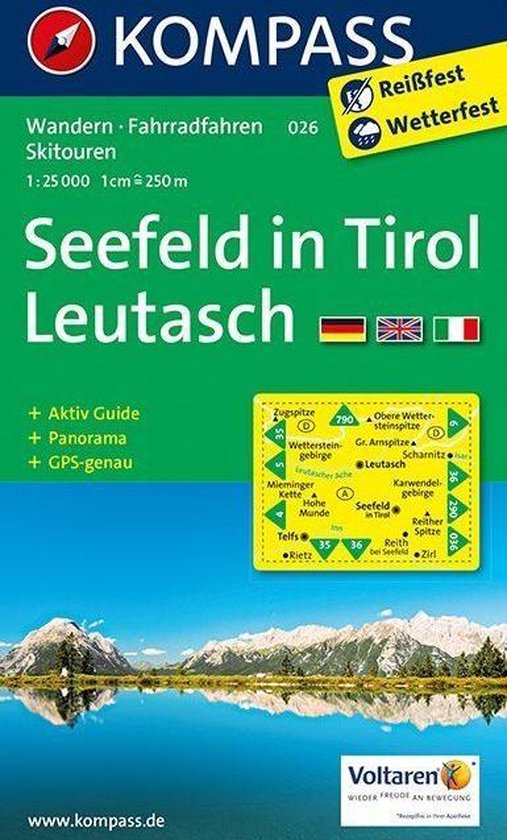 Kompass WK026 Seefeld in Tirol, Leutasch