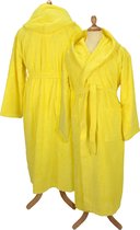 ARTG® Robezz - Badjas met Capuchon - 100% Badstof Katoen -Helder Geel - Maat XXXL(3XL)