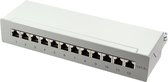 Cat6A 12-poorts patchpaneel RAL 7035 - Server kast