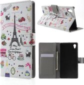 Sony Xperia Z5 Parijs eiffeltoren agenda wallet hoesje