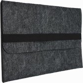 Shop4 - 14 inch Laptop Hoes - Sleeve Wolvilt Donker Grijs