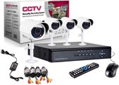 AllStock CCTV beveiligingscamera systeem set 4 cameras met DVR ZWART via internet en telefoon