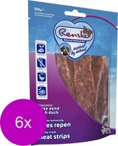 Renske Vleesrepen 100 g - Hondensnacks - 6 x Eend&Groente