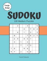 Sudoku Large Print 100 Medium Puzzles