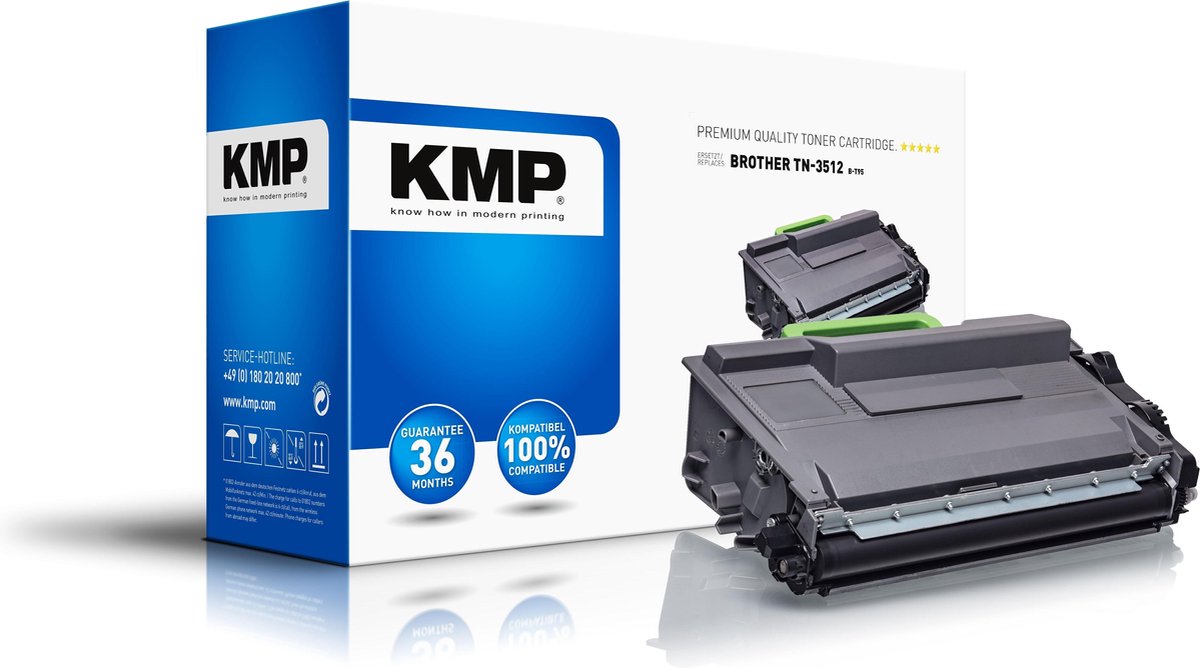KMP Toner vervangt Brother TN-3512, TN3512 Compatibel Zwart 12000 bladzijden B-T95