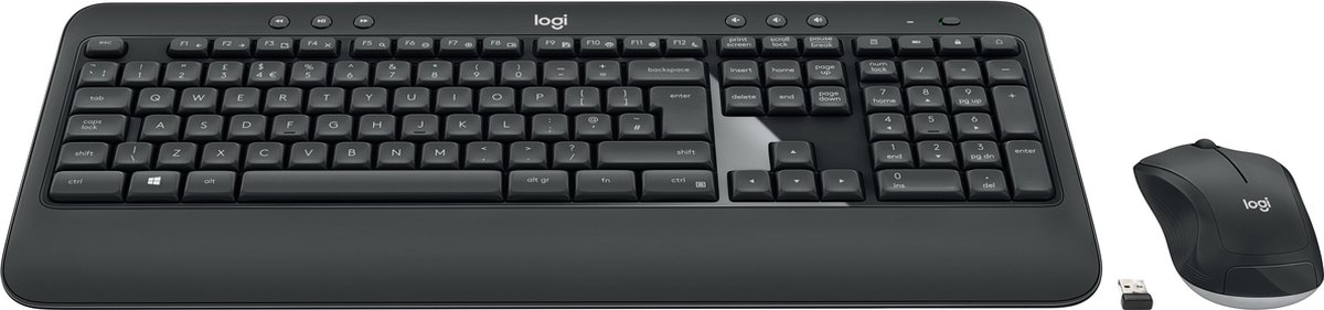 Logitech Advanced MK540 toetsenbord Inclusief muis USB QWERTY Scandinavisch Zwart, Wit