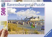 Ravensburger puzzel Op het strand in Ahlbeck - Legpuzzel - 500 stukjes