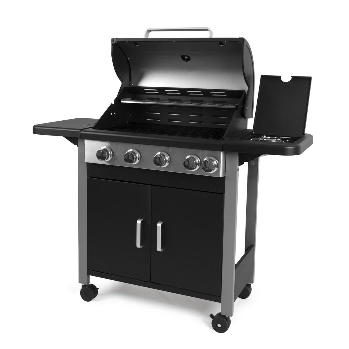 GARDEN GRILL PREMIUM 4.1 GAS BARBECUE ZWART/GRIJS INCL
