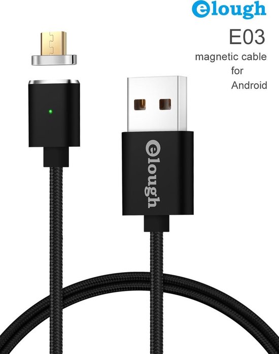 Inwoner Baleinwalvis opvolger Elough ® E03 Magnetische Micro USB oplaadkabel - Magnetisch oplader 2.4A  Fast Charge... | bol.com
