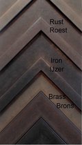 Industrieële Spiegel Foundry Brons small 28mm  Buitenmaat 67x97cm
