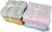 Outdoor Living Plaid - gerecycled katoen - set van 2 plaids - groen en lichtgroen
