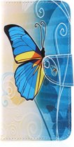 Book Case - Geschikt voor Huawei Mate 20 Lite Hoesje - Blauwe Vlinder