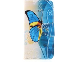 Book Case - Geschikt voor Huawei Mate 20 Lite Hoesje - Blauwe Vlinder