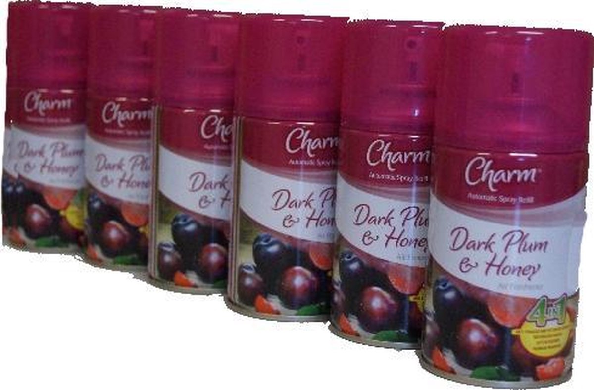 6x 250 ml Charm donkere pruimen en honing